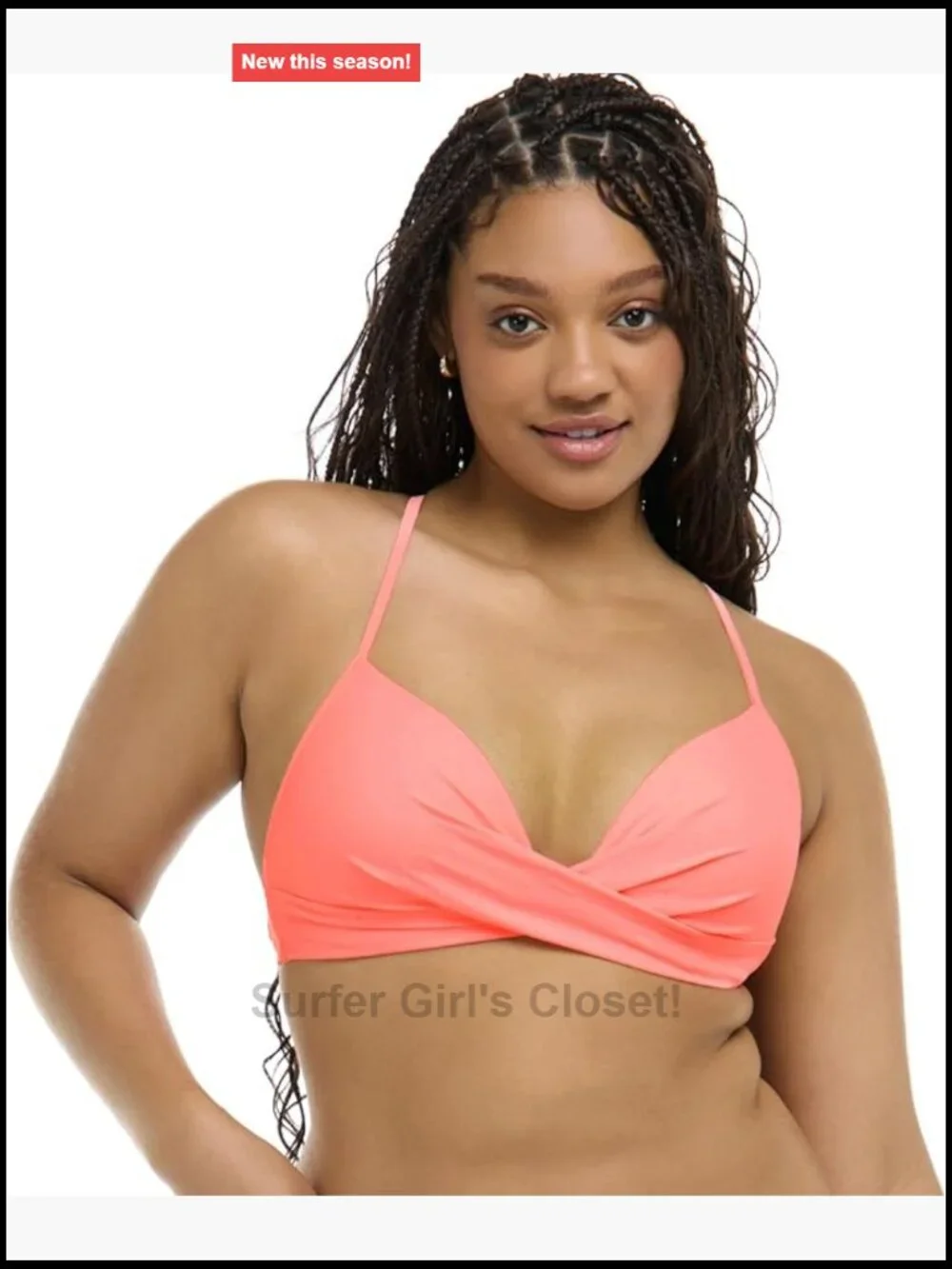 Twist Front Bikini Top with Adjustable Back